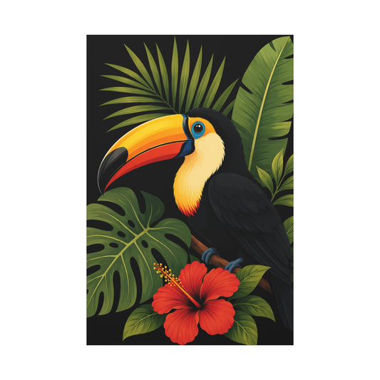 Toucan Tropical Canvas Print — Vibrant Jungle Wall Art