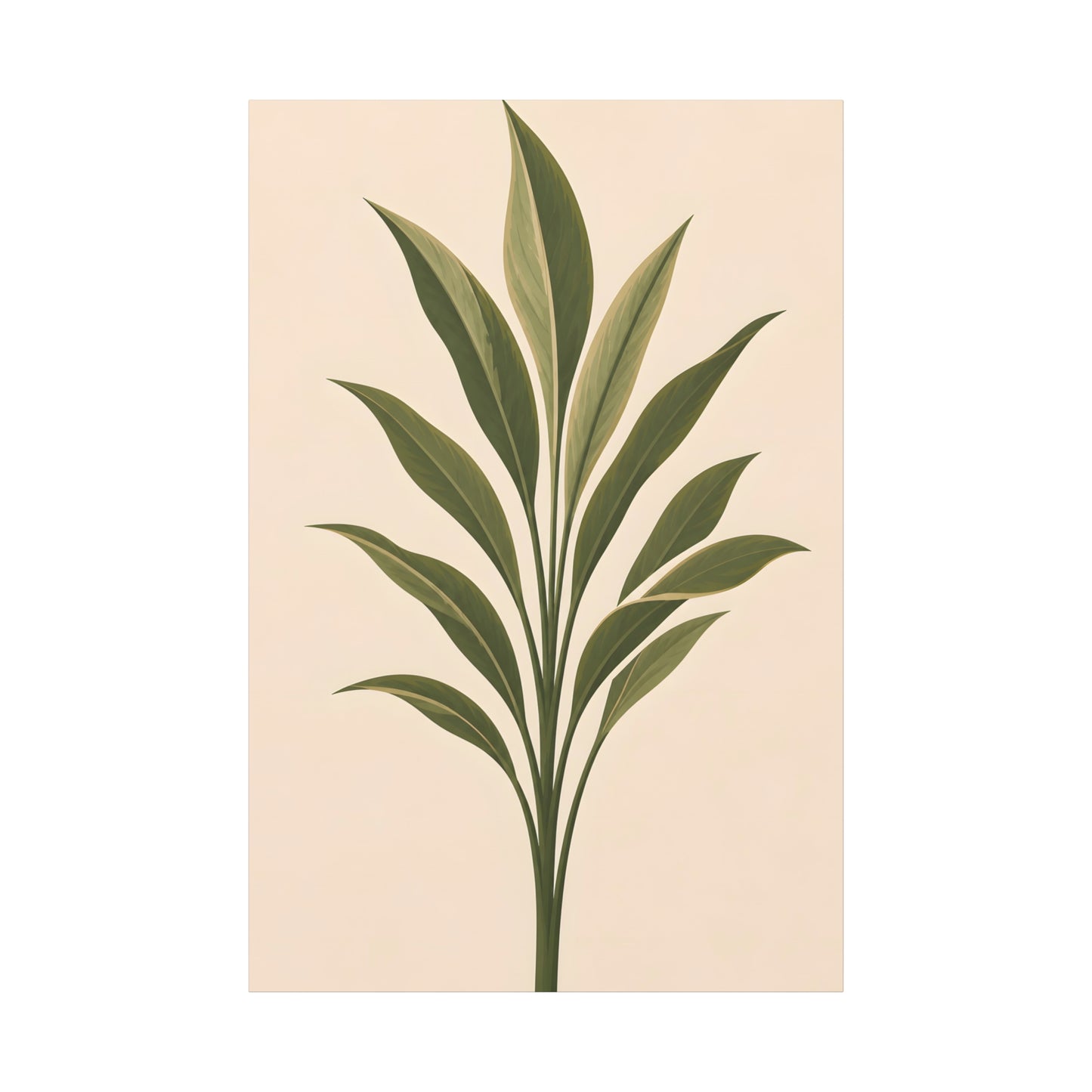 Decorative plant design on a beige background