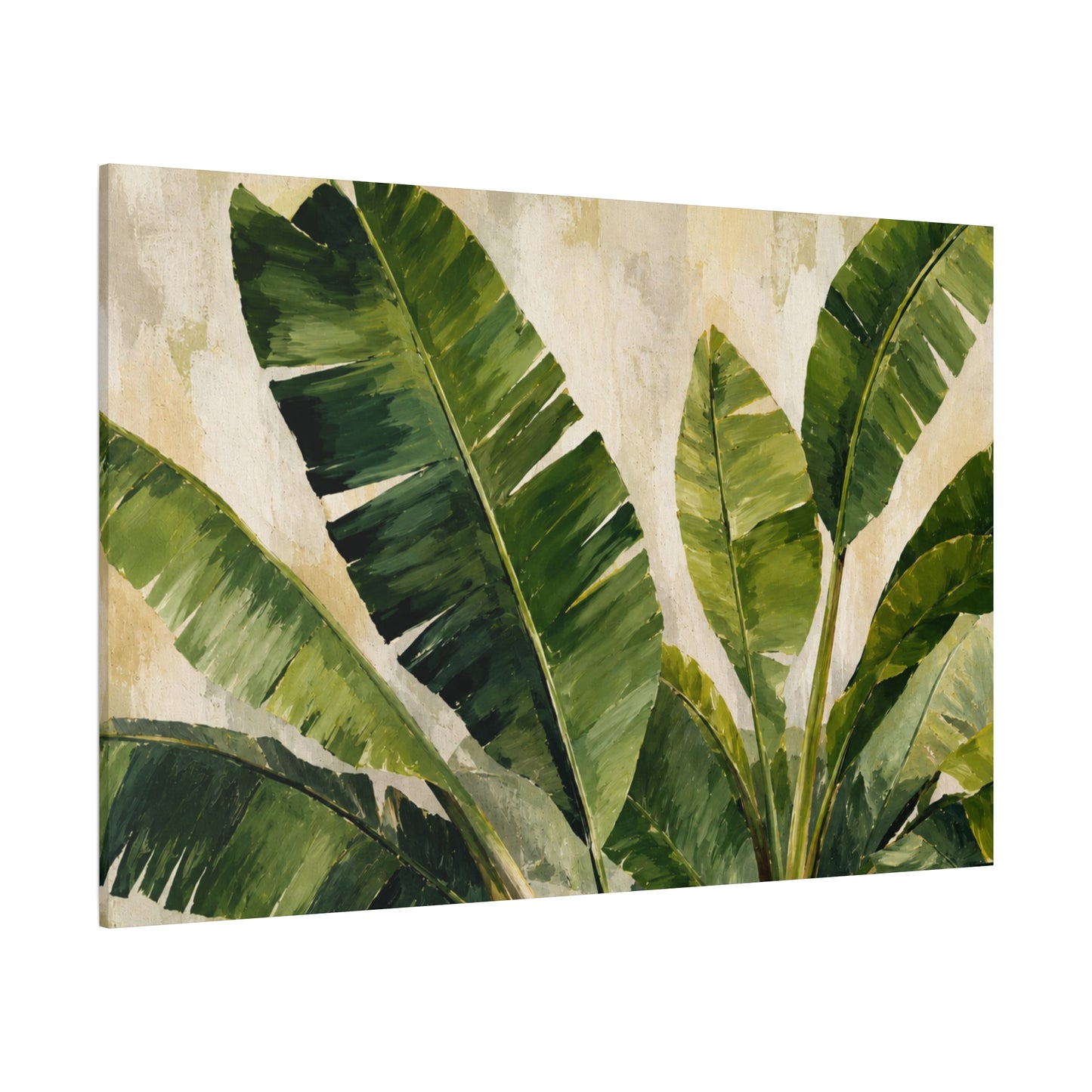 Tropical Banana Leaf Canvas Wall Art — Matte Stretched Canvas