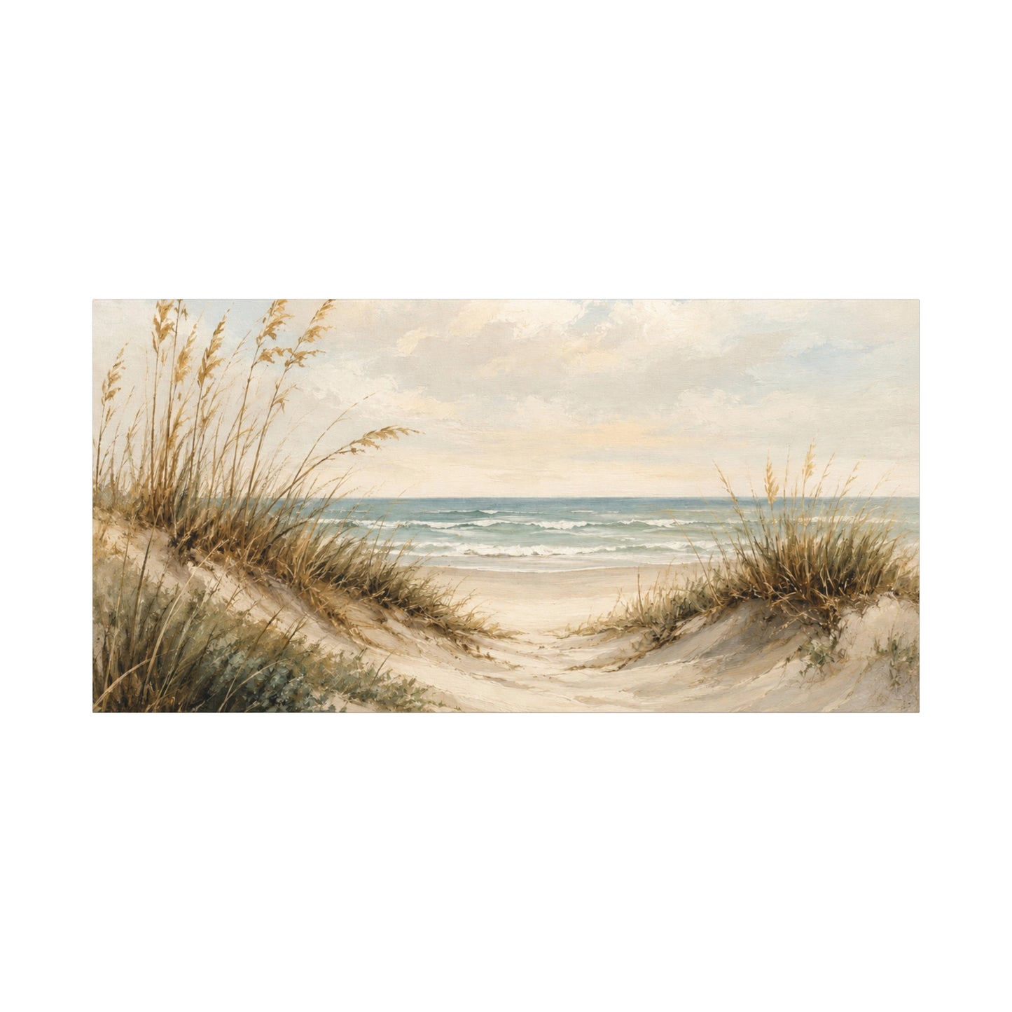 Coastal Dunes Beach Canvas Print — Seaside Landscape Wall Art