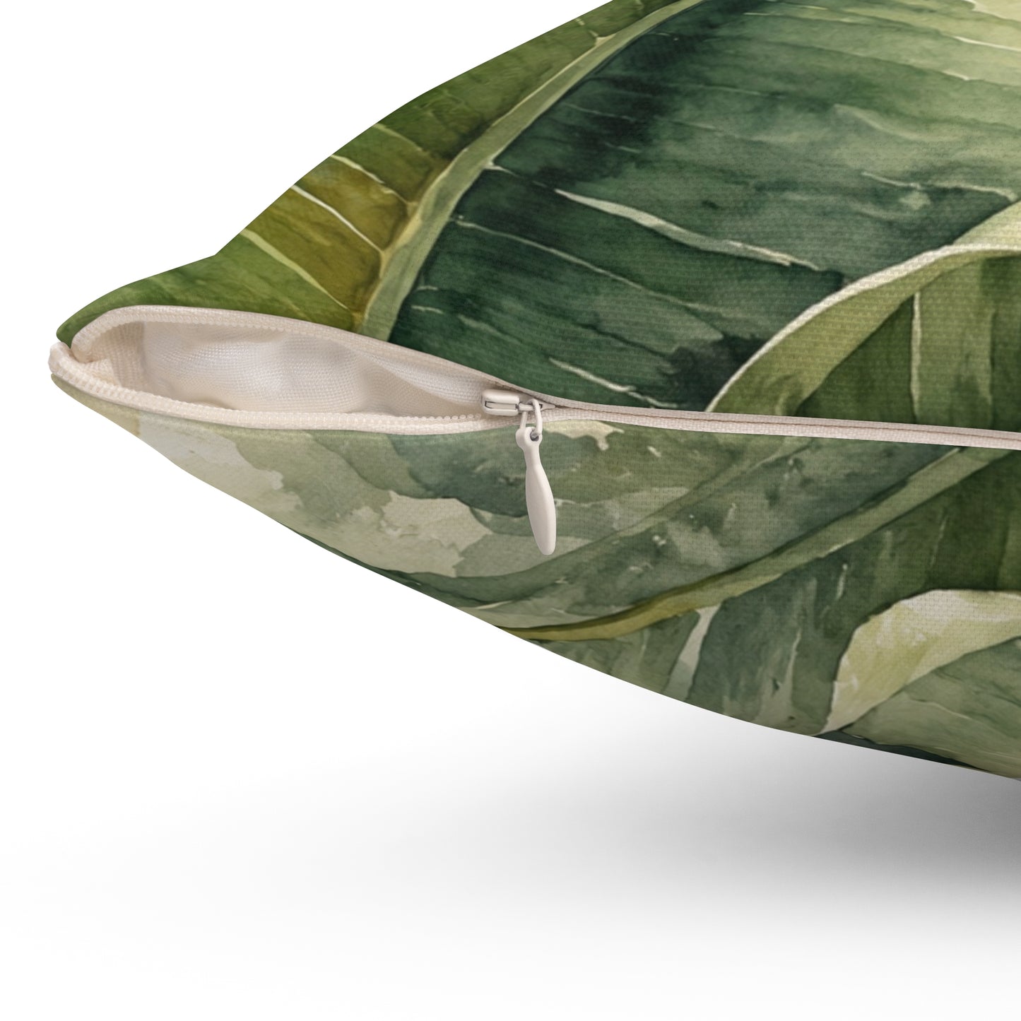 Tropical Banana Leaf Decorative Throw Pillow