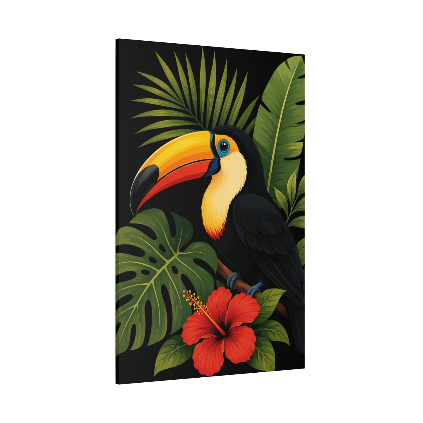 Toucan Tropical Canvas Print — Vibrant Jungle Wall Art