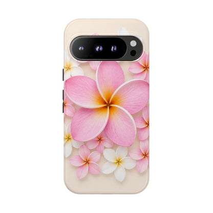Pink Plumeria Phone Case — Tropical Floral iPhone Protector