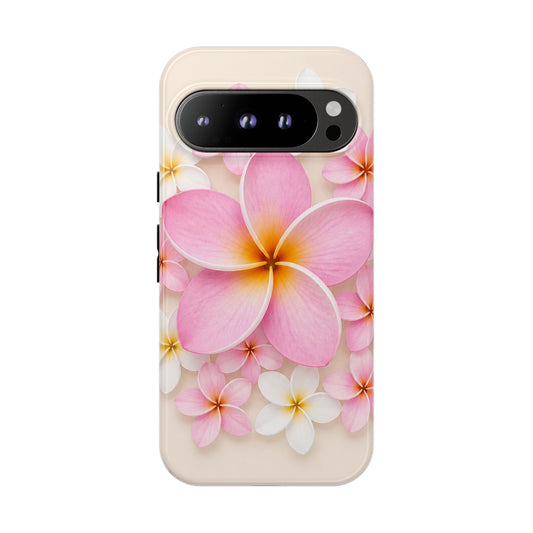 Pink Plumeria Phone Case — Tropical Floral iPhone Protector