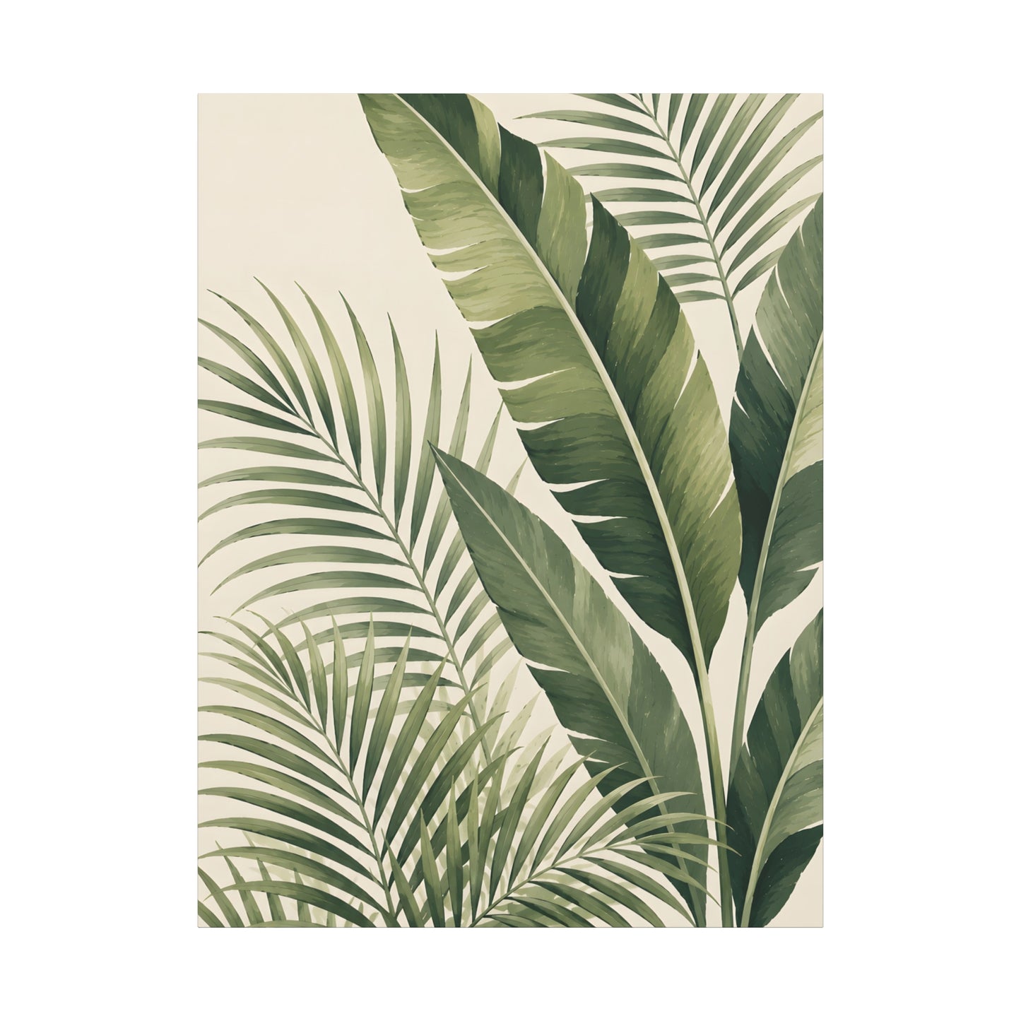 Tropical Palm Leaf Canvas Print - Large Statement Wall Art