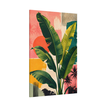 Tropical Banana Leaf Collage