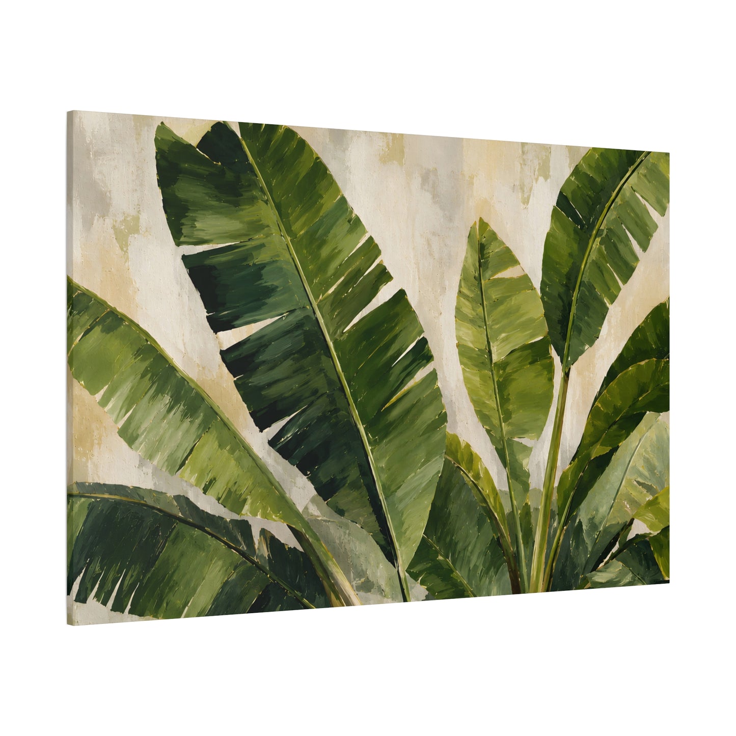 Tropical Banana Leaf Canvas Wall Art — Matte Stretched Canvas