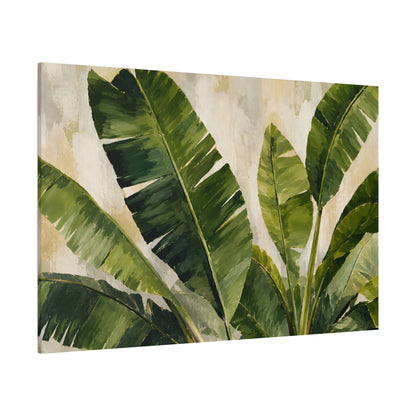 Tropical Banana Leaf Canvas Wall Art — Matte Stretched Canvas