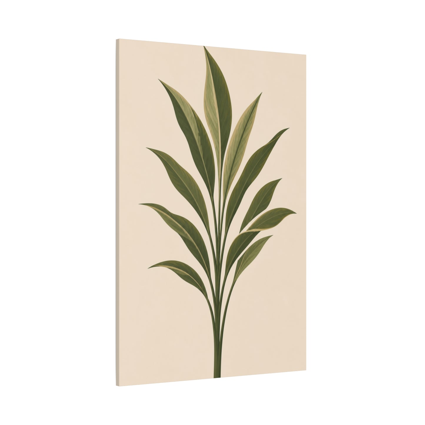 Ti Plant Cordyline Canvas Print – Minimal Green Wall Art (2 of 3)