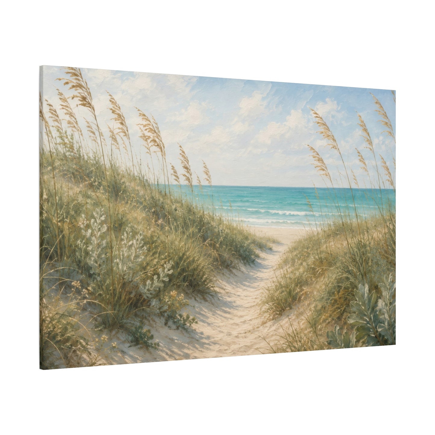 Coastal Dune Path Matte Canvas Print — Stretched Beach Wall Art