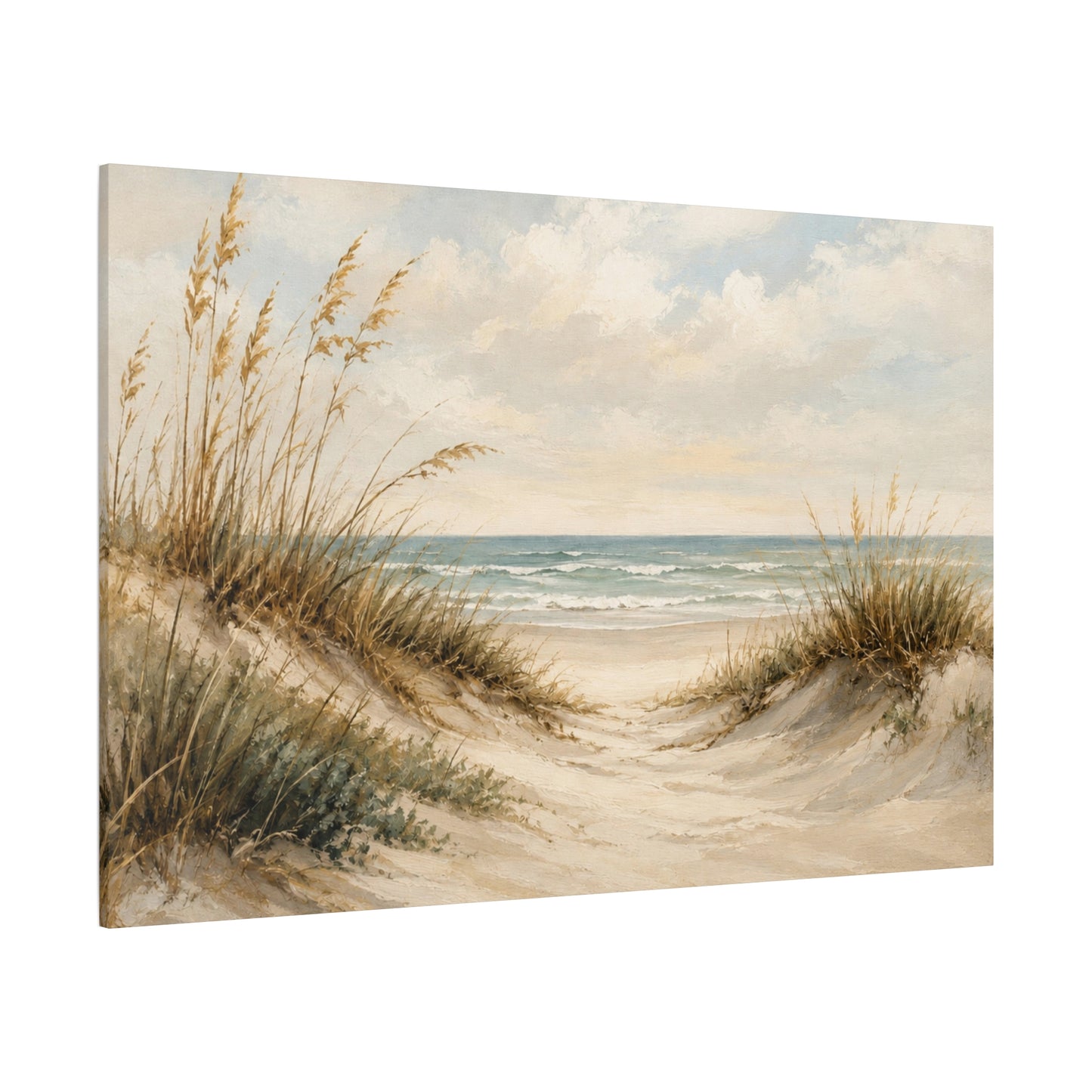 Coastal Dunes Beach Canvas Print — Seaside Landscape Wall Art