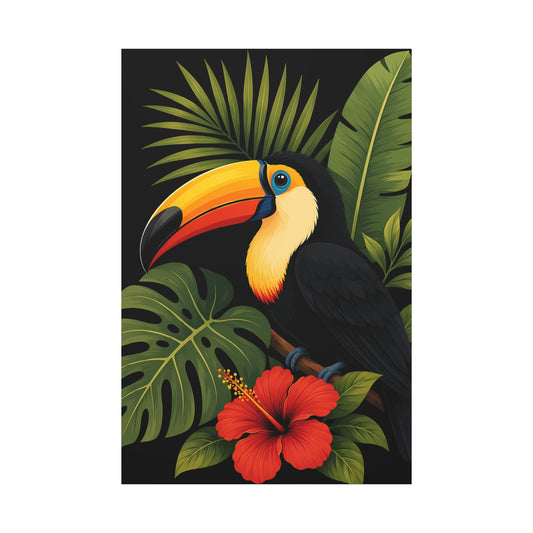 Toucan Tropical Canvas Print — Vibrant Jungle Wall Art