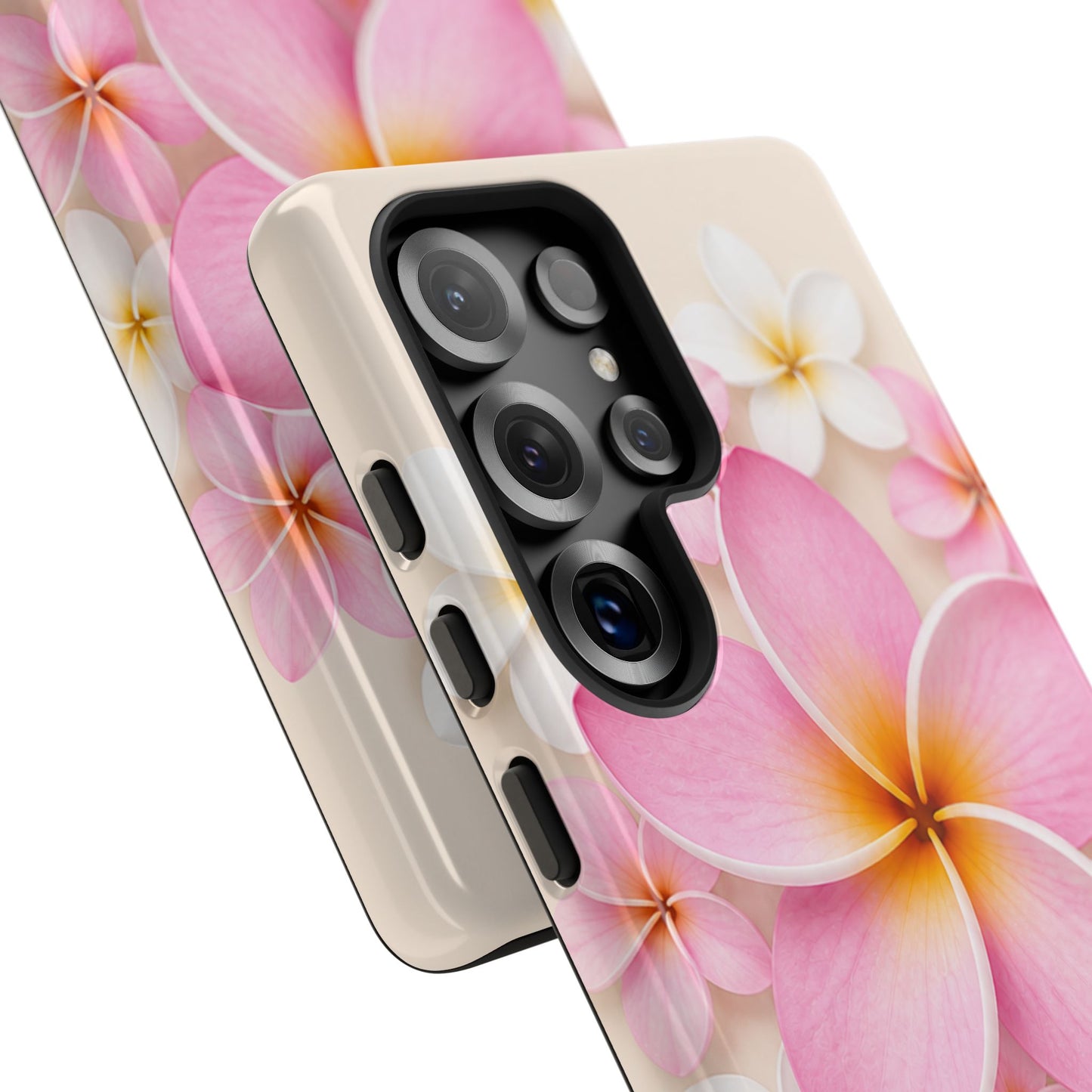 Pink Plumeria Phone Case — Tropical Floral iPhone Protector