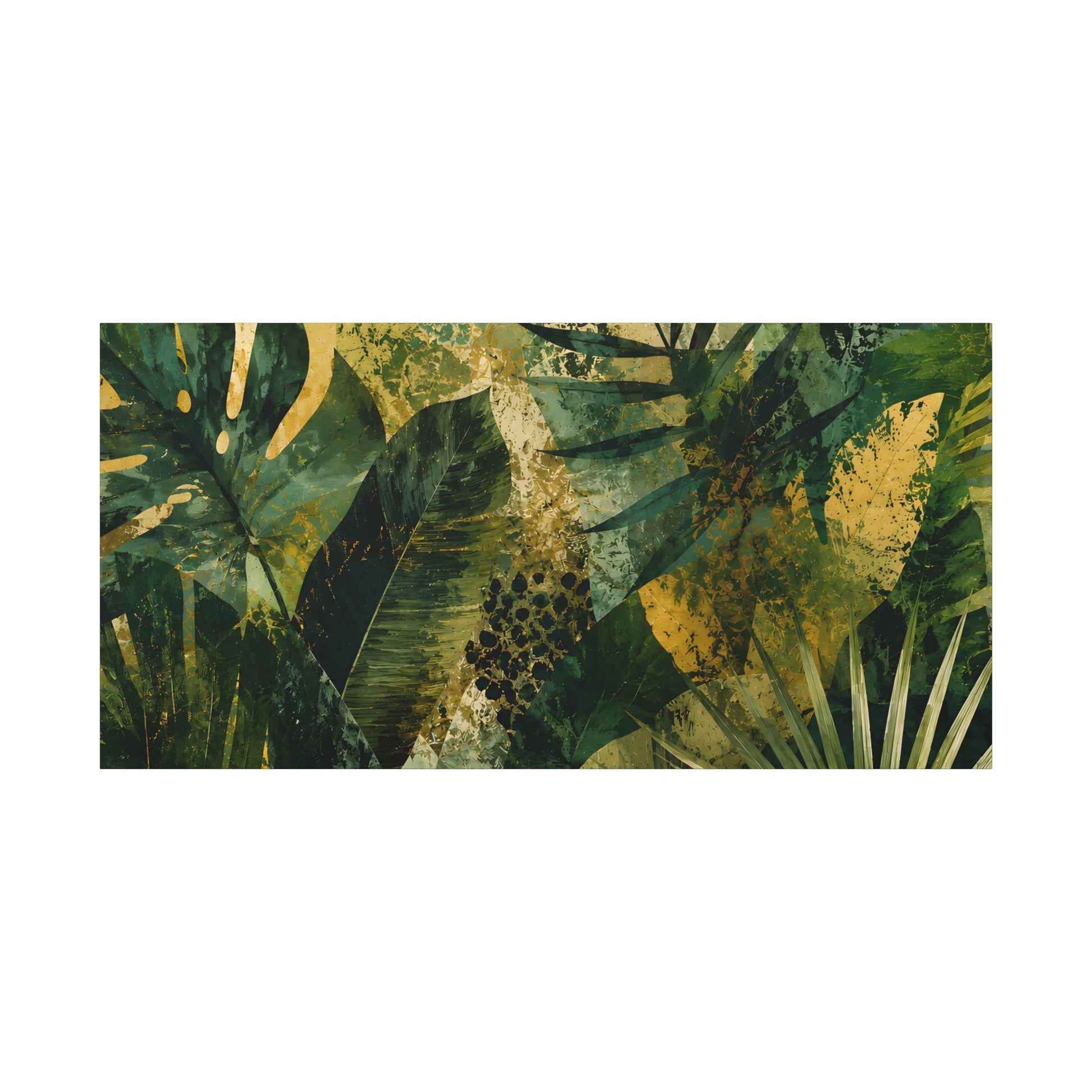 Tropical leaf pattern on a white background