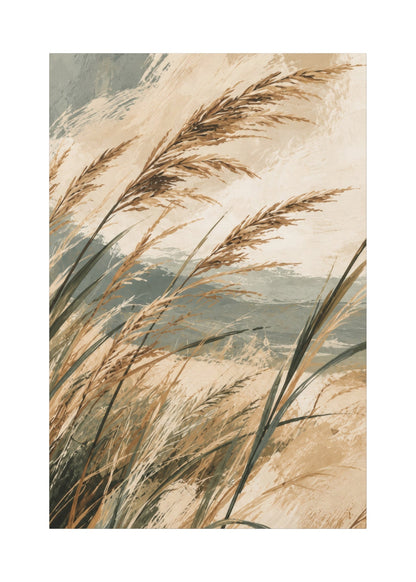 Coastal Reeds - 3 Panel Canvas Wall Art Set