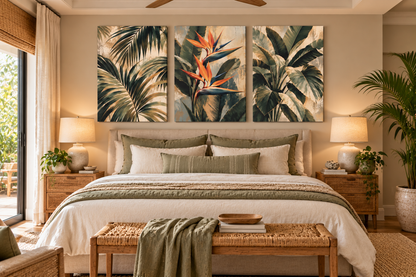Tropical Impressions - 3 Panel Canvas Wall Art Set