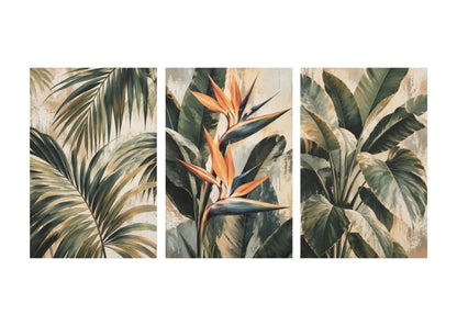 Tropical Impressions - 3 Panel Canvas Wall Art Set