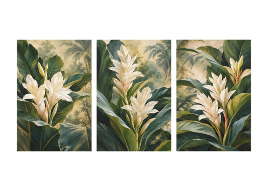 Tropical Gingers - 3 Panel Canvas Wall Art Set
