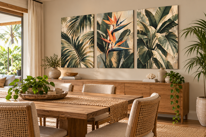 Tropical Impressions - 3 Panel Canvas Wall Art Set