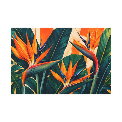  vibrant tropical plant with orange and green leaves on a white background
