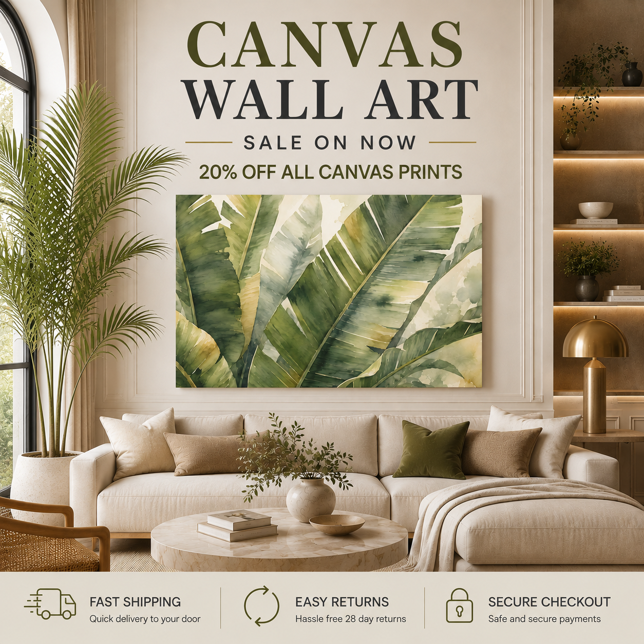 Hero image for a canvas wall art sale
